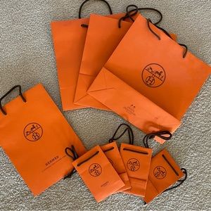 ❌SOLD❌ HERMES paper shopping bag lot of 8